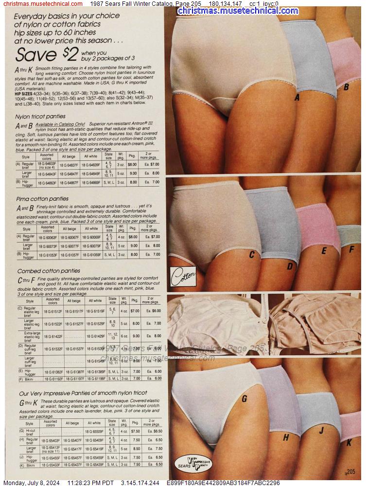 1987 Sears Fall Winter Catalog, Page 205