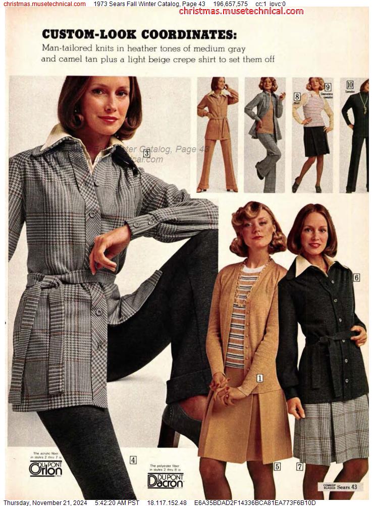 1973 Sears Fall Winter Catalog, Page 43