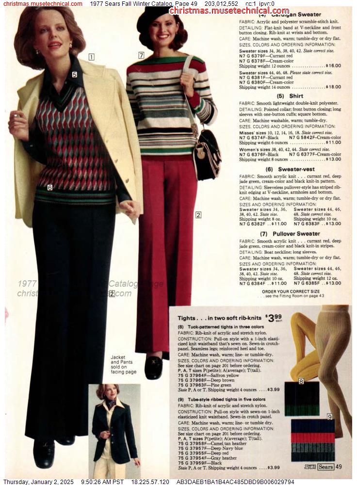 1977 Sears Fall Winter Catalog, Page 49