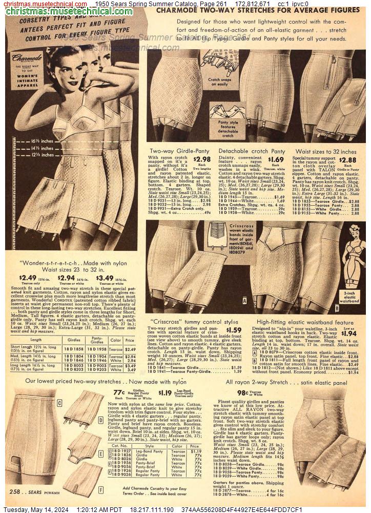 1950 Sears Spring Summer Catalog, Page 261