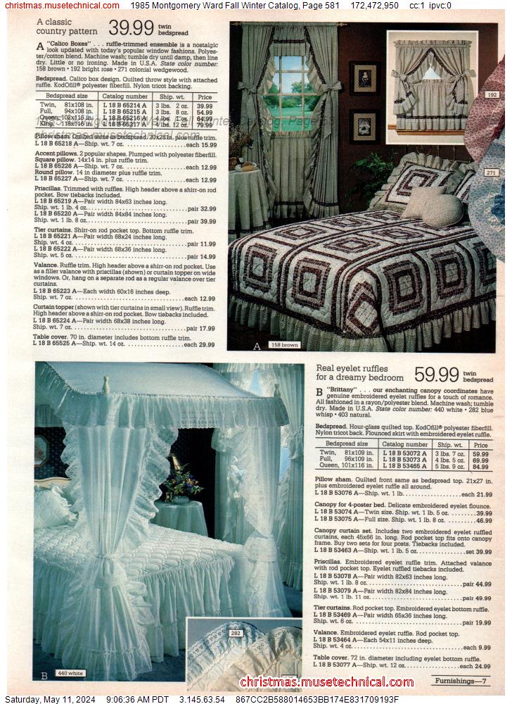 1985 Montgomery Ward Fall Winter Catalog, Page 581