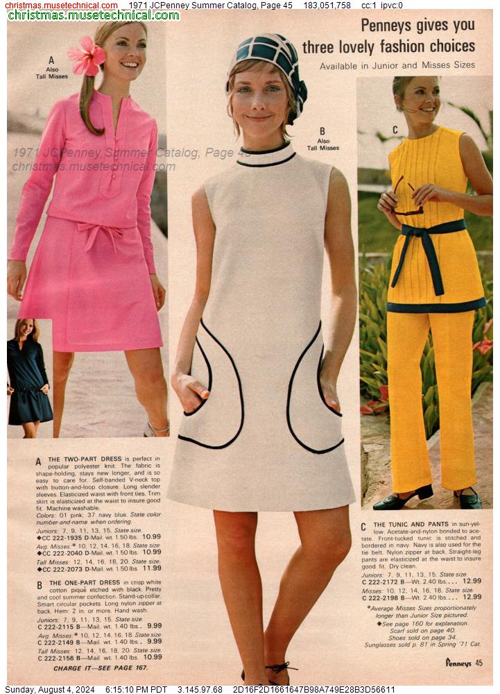 1971 JCPenney Summer Catalog, Page 45