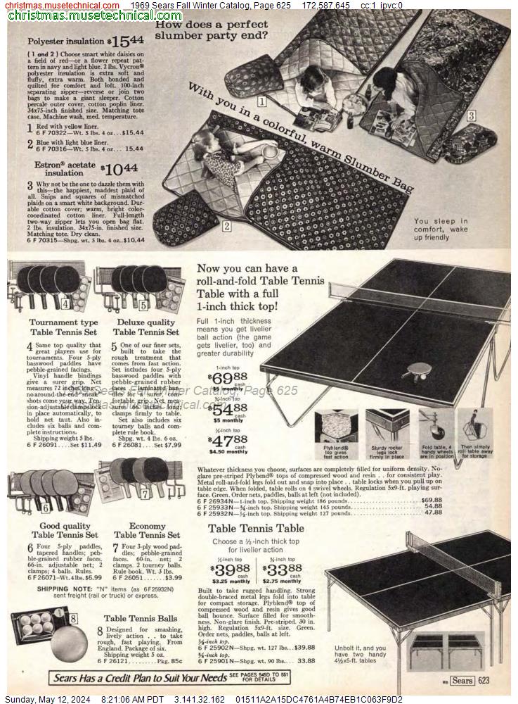 1969 Sears Fall Winter Catalog, Page 625