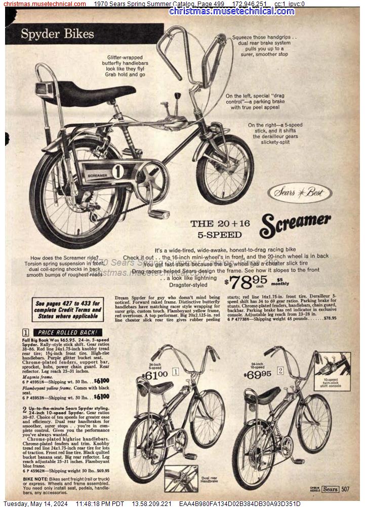 1970 Sears Spring Summer Catalog, Page 499