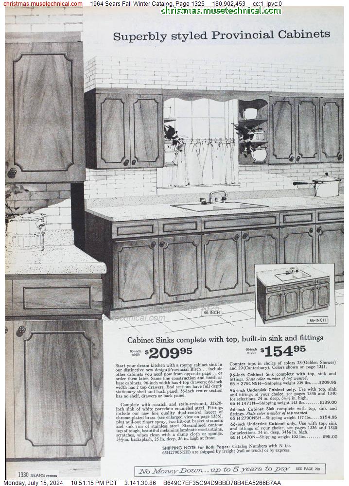 1964 Sears Fall Winter Catalog, Page 1325