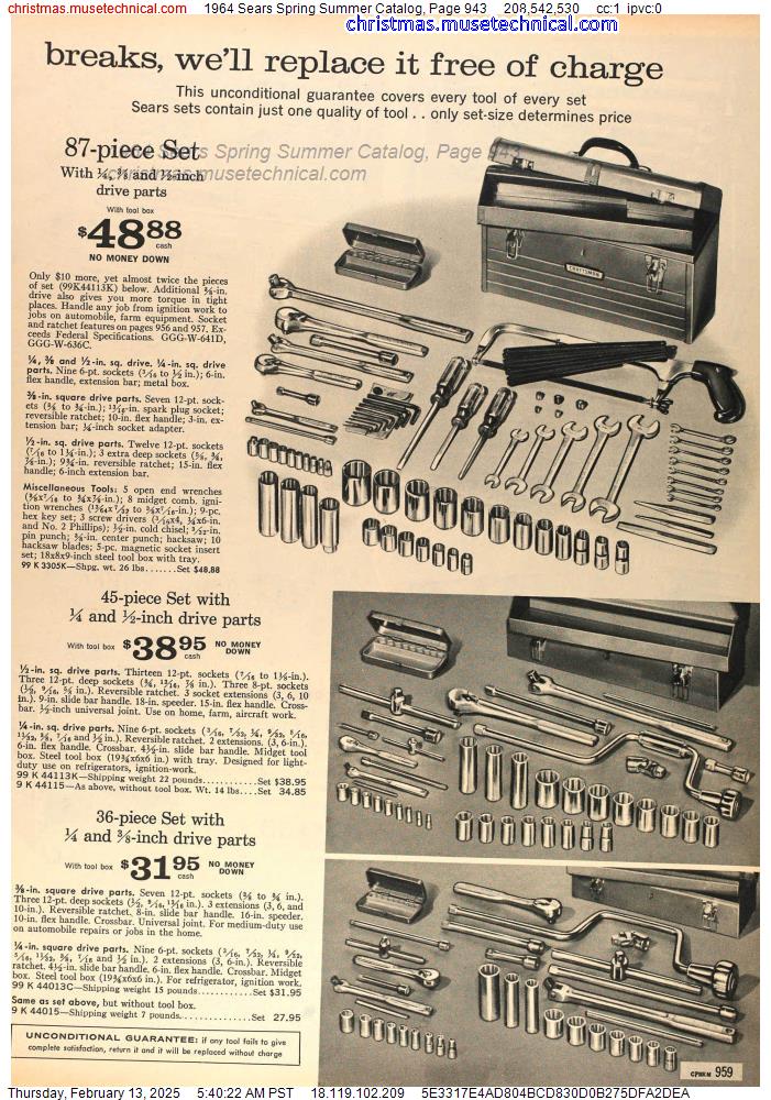 1964 Sears Spring Summer Catalog, Page 943