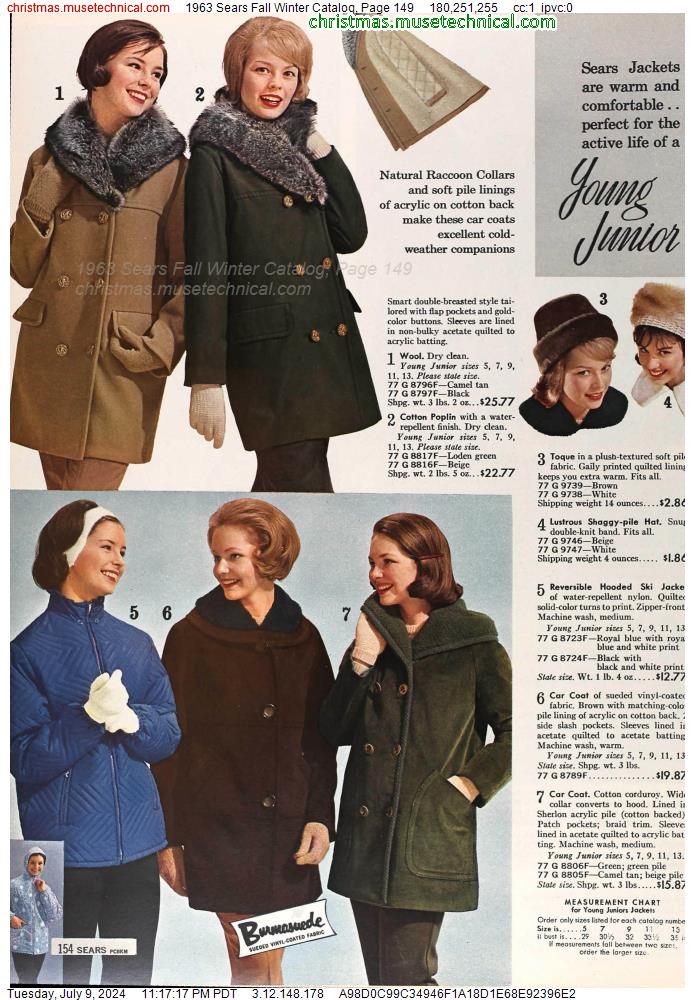 1963 Sears Fall Winter Catalog, Page 149