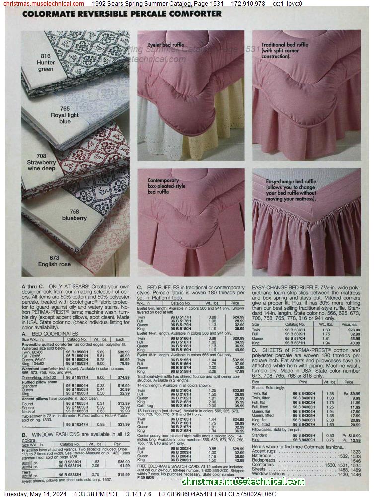 1992 Sears Spring Summer Catalog, Page 1531