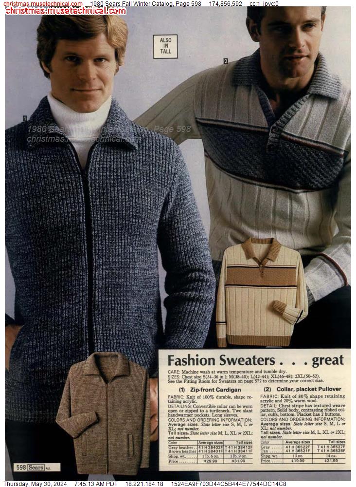 1980 Sears Fall Winter Catalog, Page 598