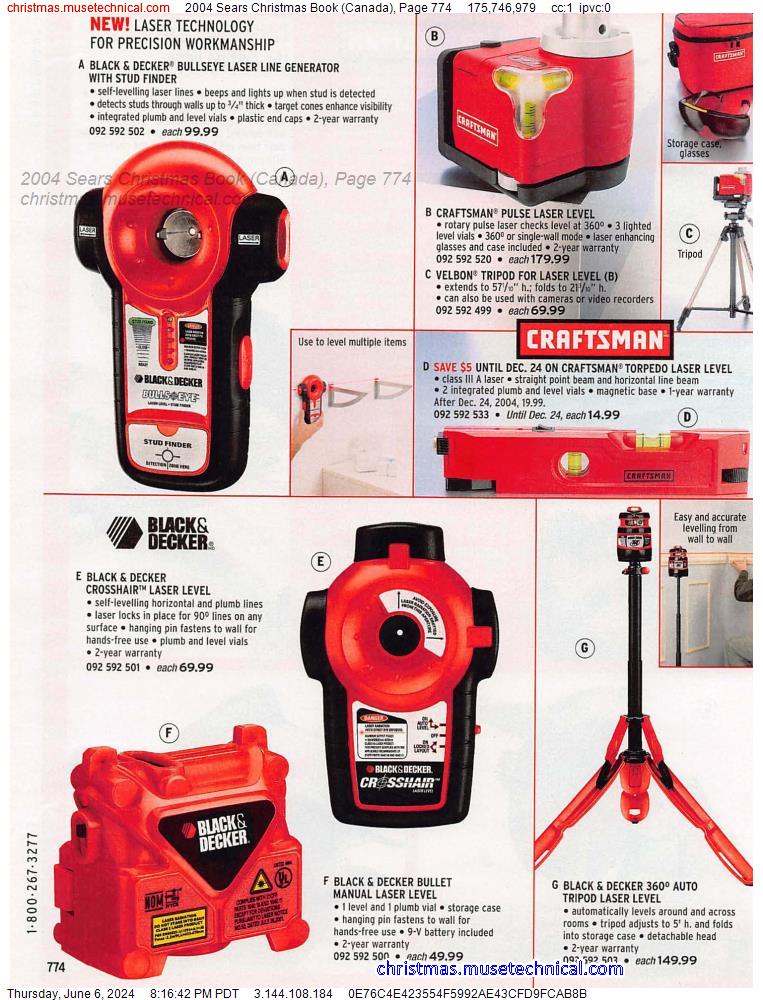 2004 Sears Christmas Book (Canada), Page 774