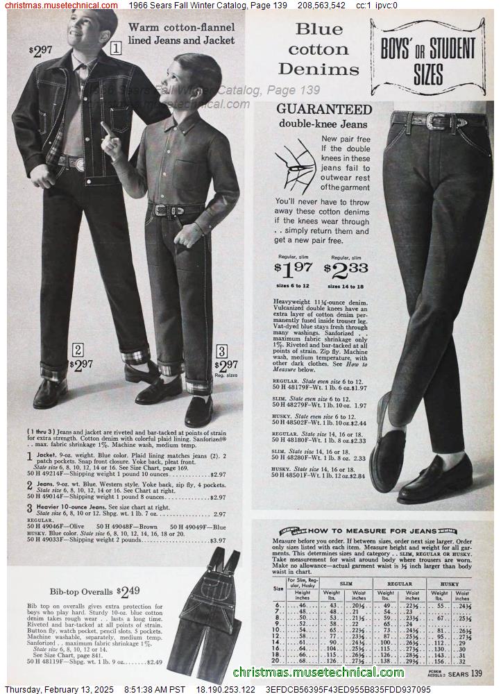 1966 Sears Fall Winter Catalog, Page 139