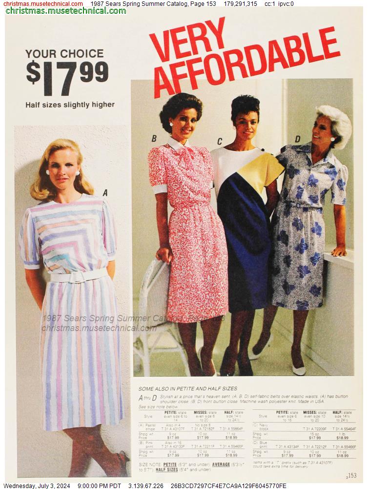 1987 Sears Spring Summer Catalog, Page 153