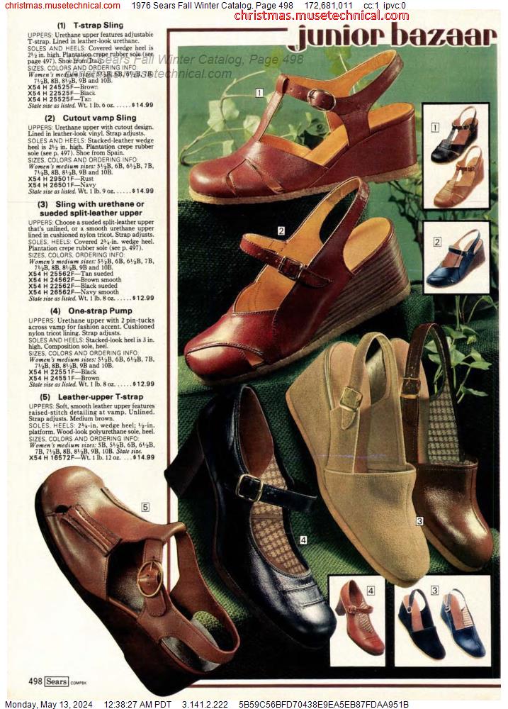 1976 Sears Fall Winter Catalog, Page 498