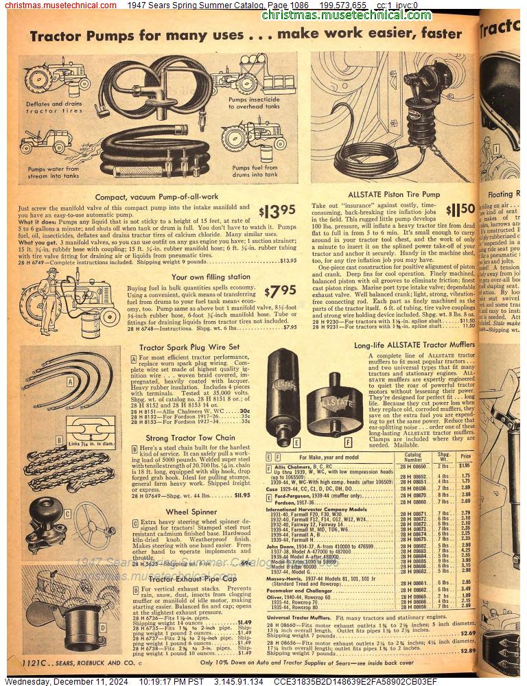 1947 Sears Spring Summer Catalog, Page 1086