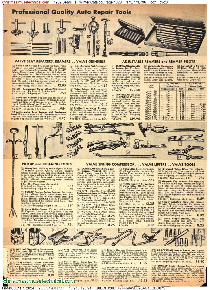 1952 Sears Fall Winter Catalog, Page 1328