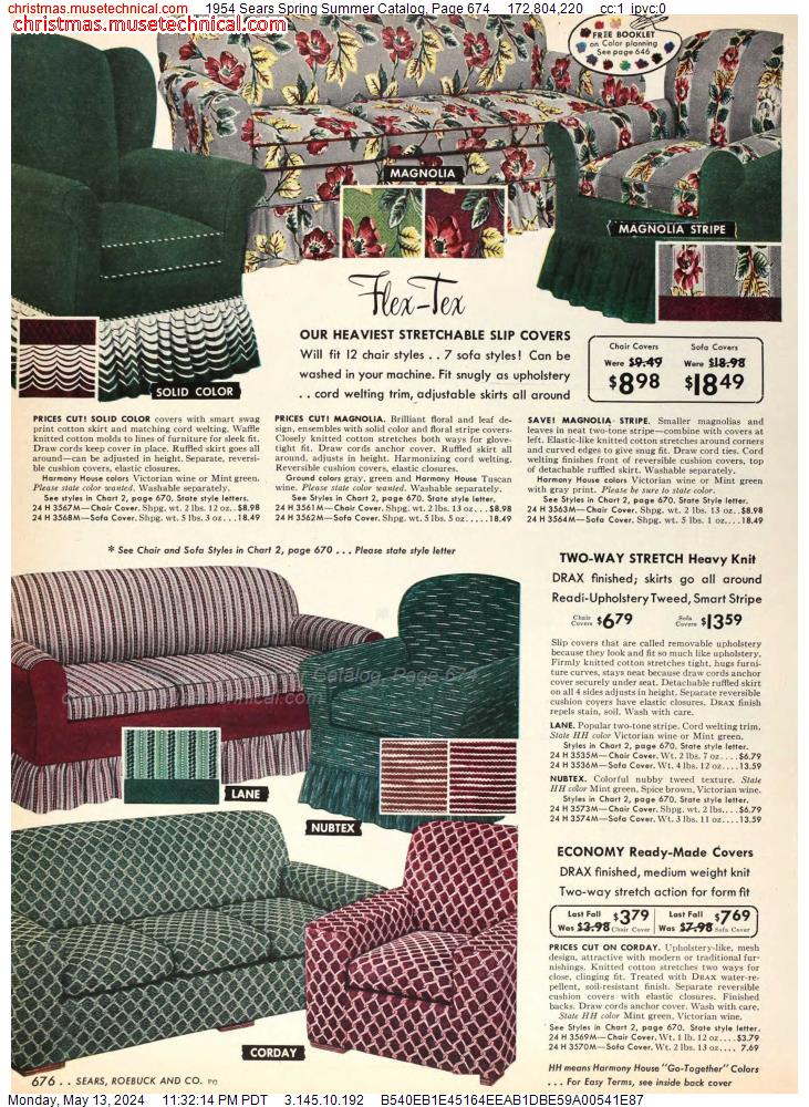 1954 Sears Spring Summer Catalog, Page 674