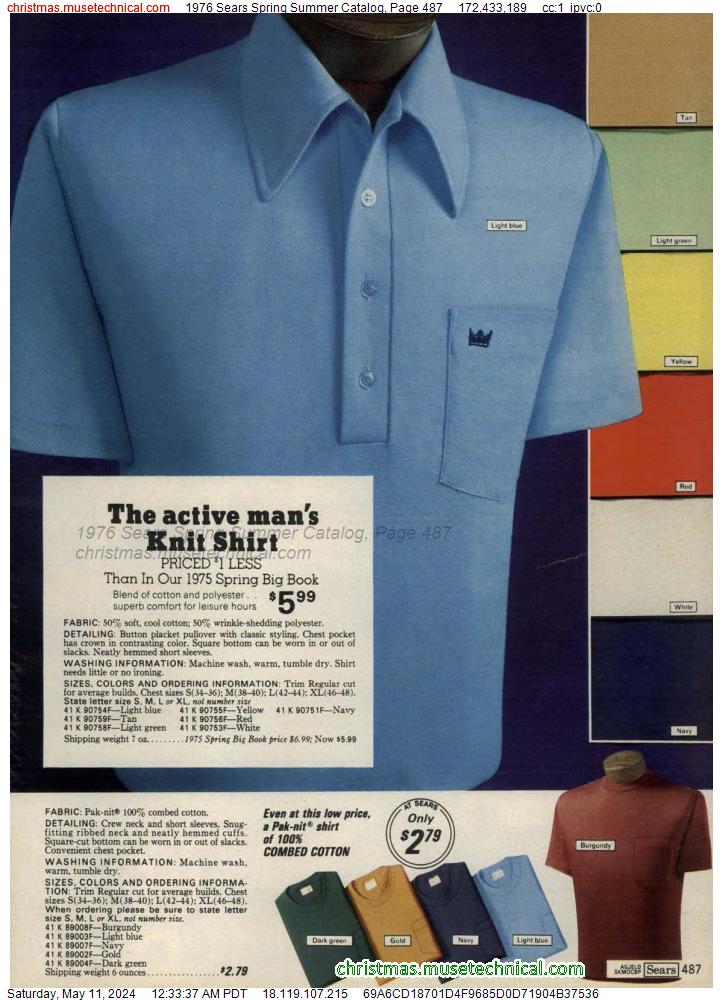 1976 Sears Spring Summer Catalog, Page 487