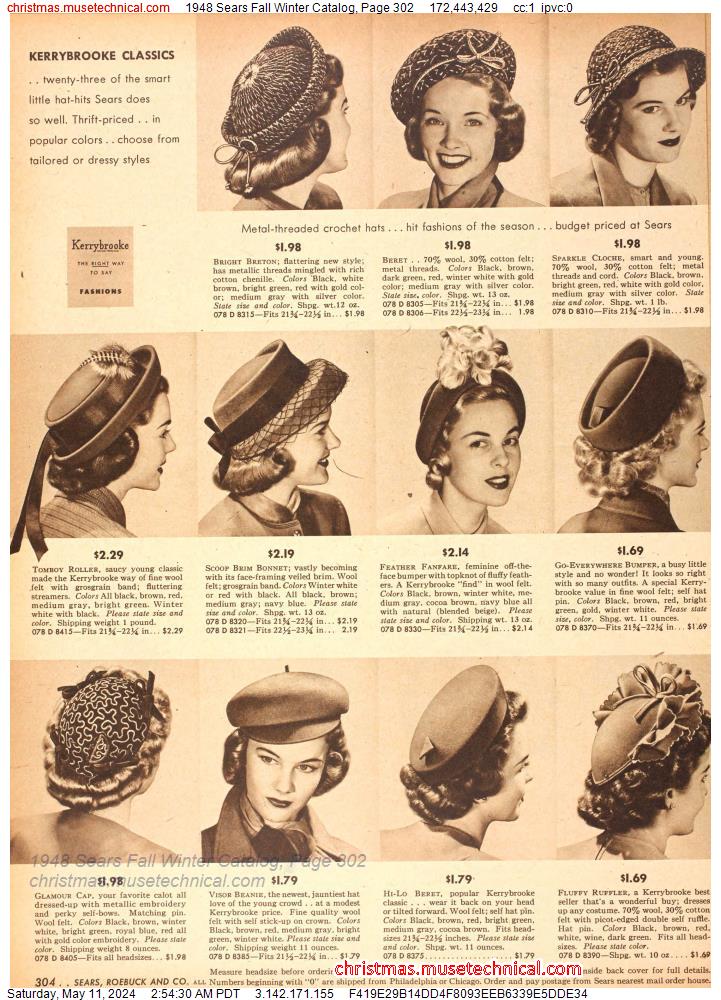 1948 Sears Fall Winter Catalog, Page 302