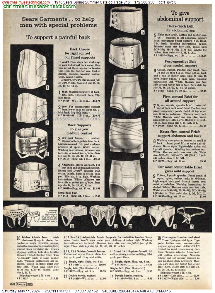 1970 Sears Spring Summer Catalog, Page 816