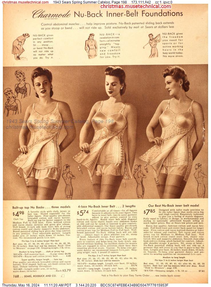 1943 Sears Spring Summer Catalog, Page 198