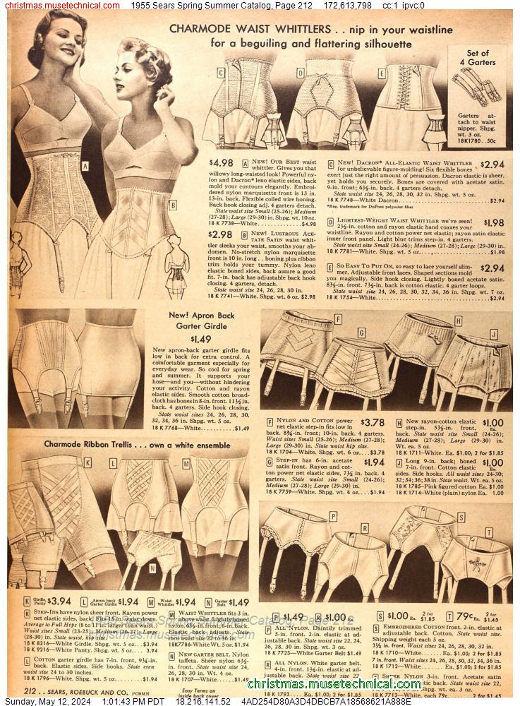 1955 Sears Spring Summer Catalog, Page 212