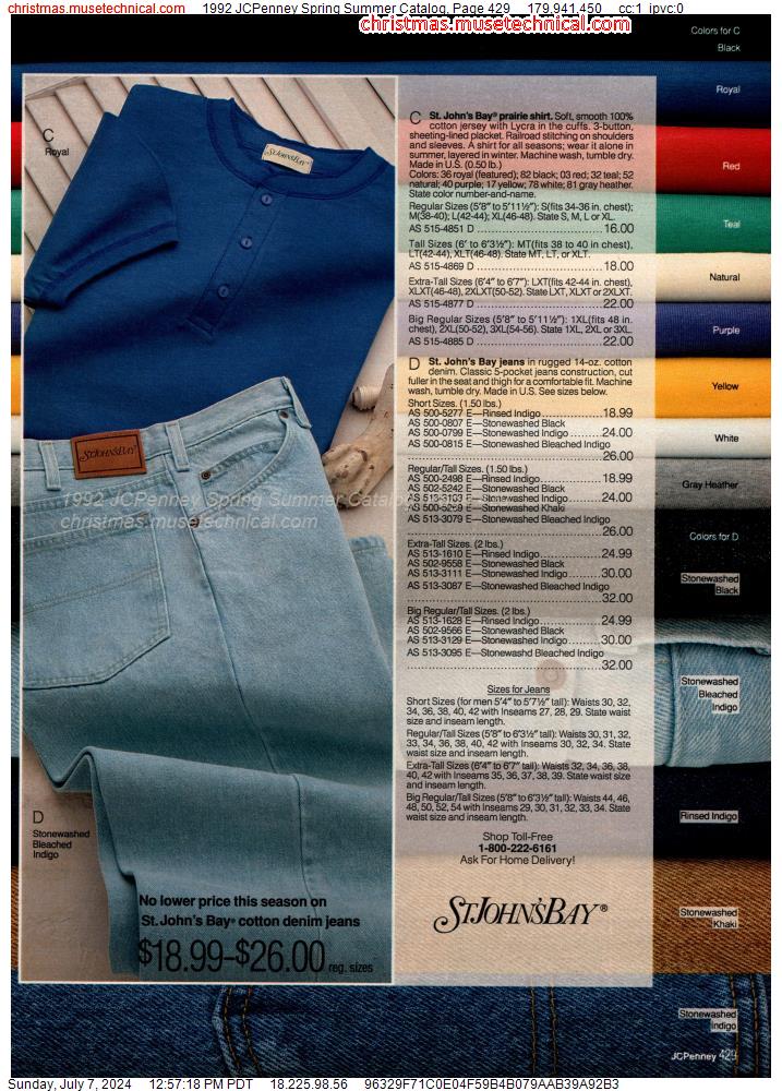 1992 JCPenney Spring Summer Catalog, Page 429
