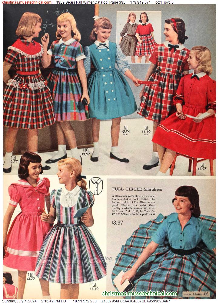 1959 Sears Fall Winter Catalog, Page 395 - Catalogs & Wishbooks