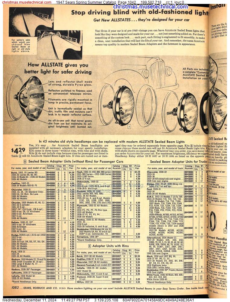 1947 Sears Spring Summer Catalog, Page 1042