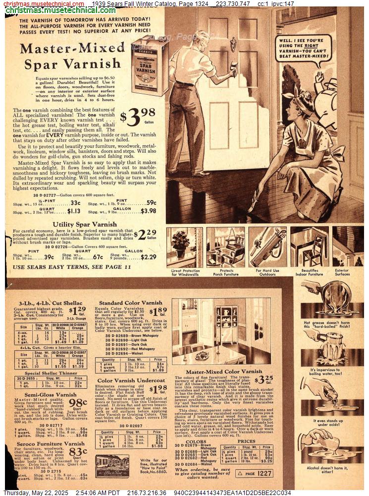 1939 Sears Fall Winter Catalog, Page 1324