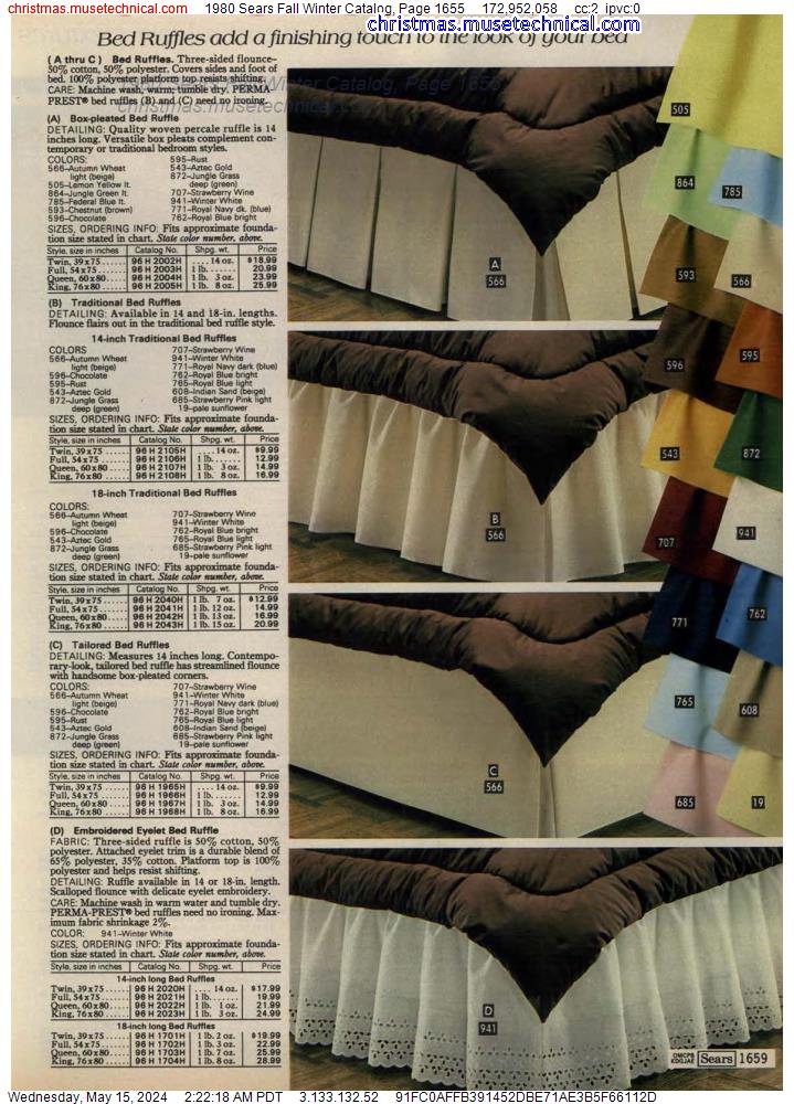 1980 Sears Fall Winter Catalog, Page 1655