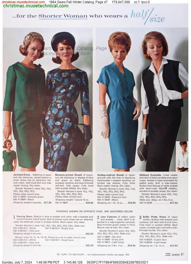 1964 Sears Fall Winter Catalog, Page 47
