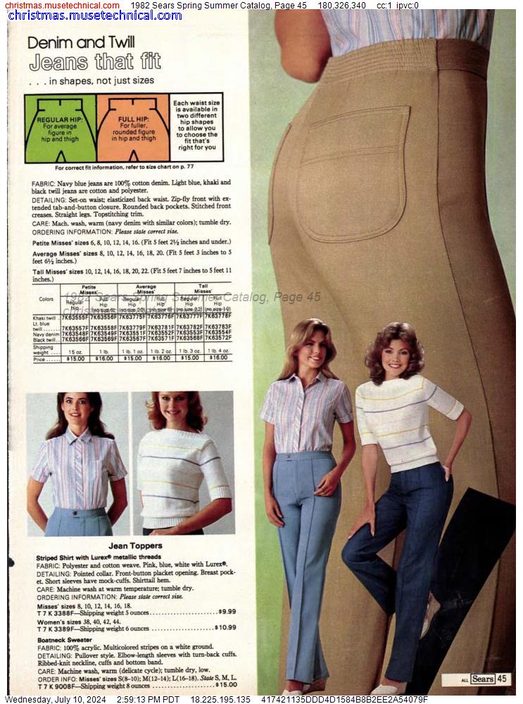 1982 Sears Spring Summer Catalog, Page 45