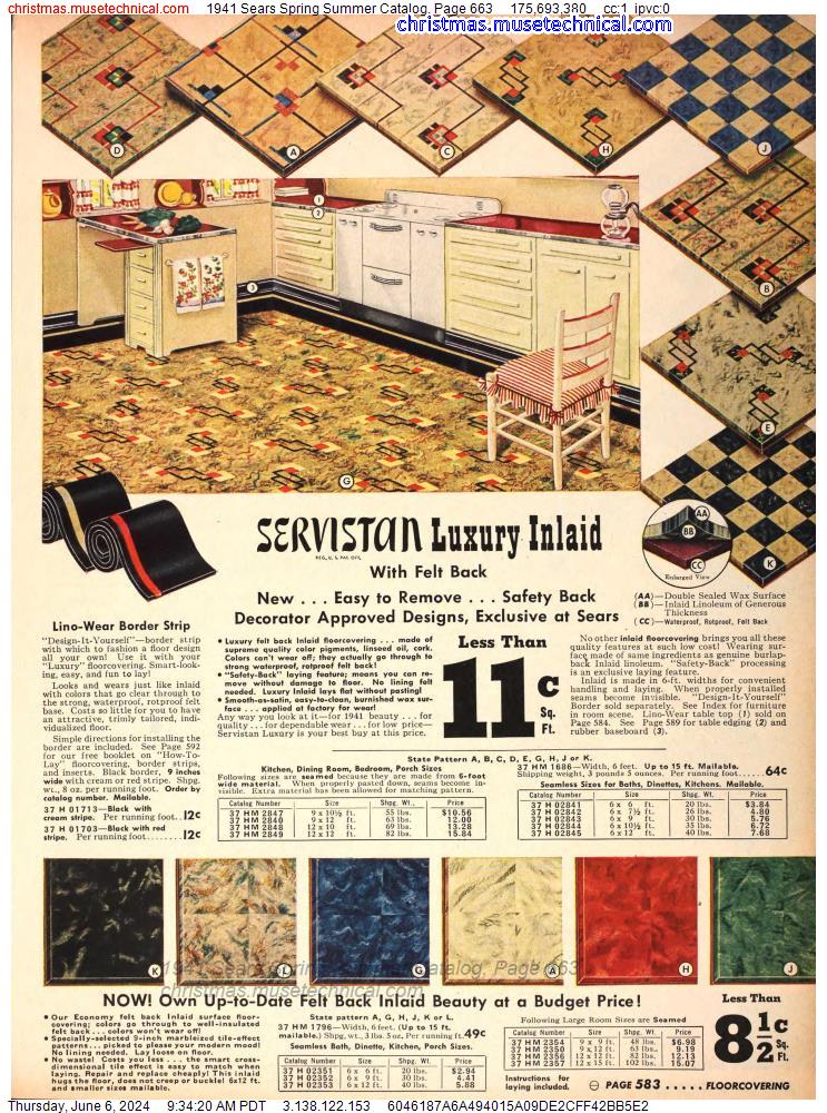 1941 Sears Spring Summer Catalog, Page 663