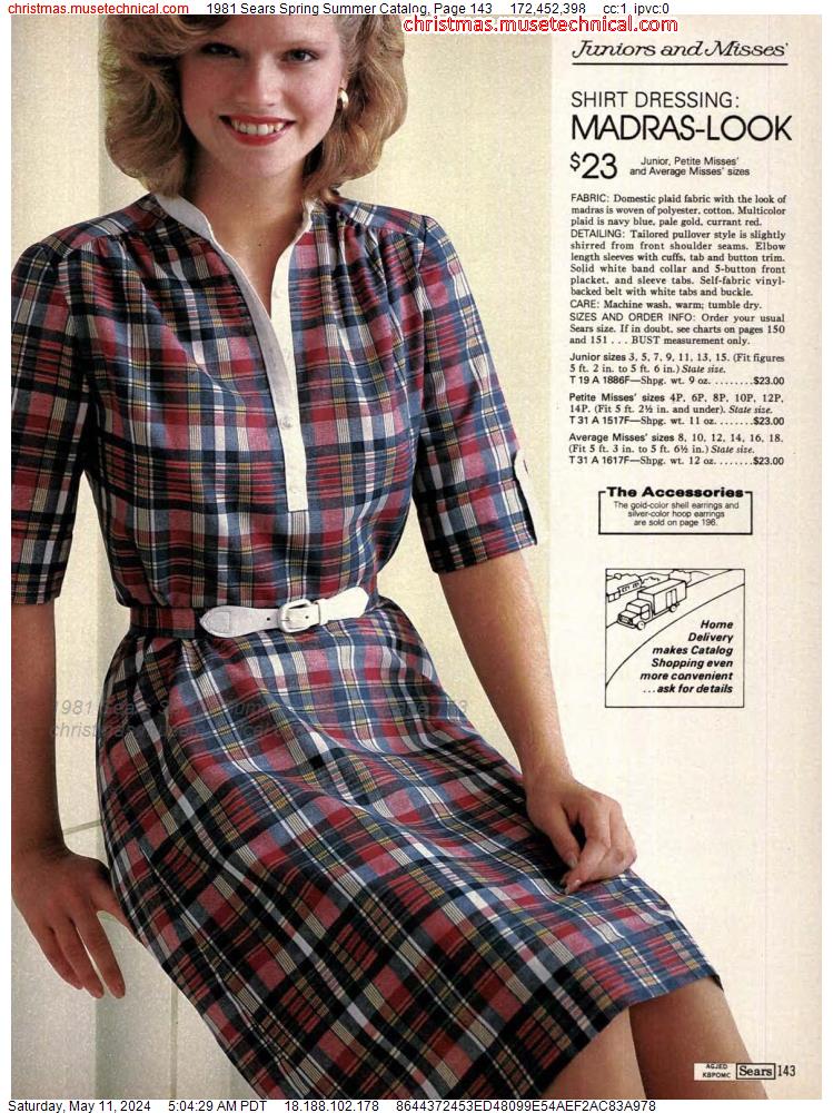 1981 Sears Spring Summer Catalog, Page 143
