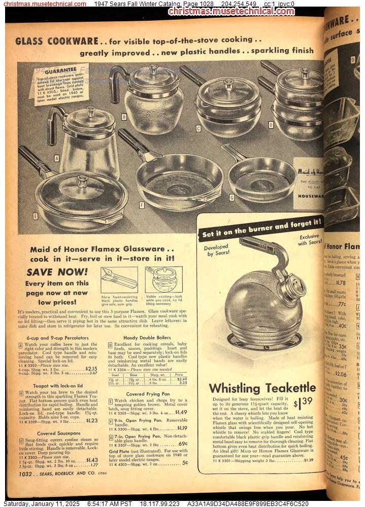 1947 Sears Fall Winter Catalog, Page 1028