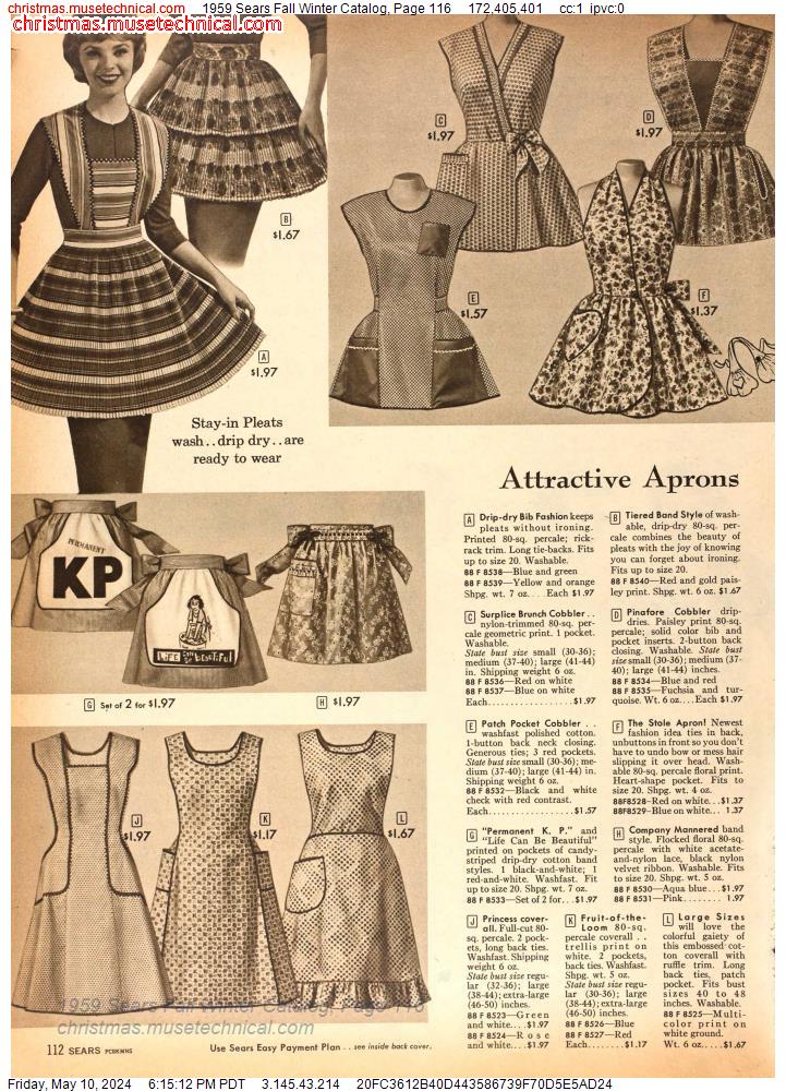 1959 Sears Fall Winter Catalog, Page 116