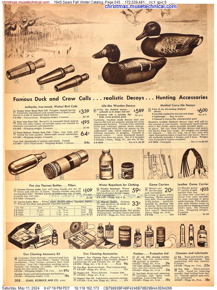 1945 Sears Fall Winter Catalog, Page 245