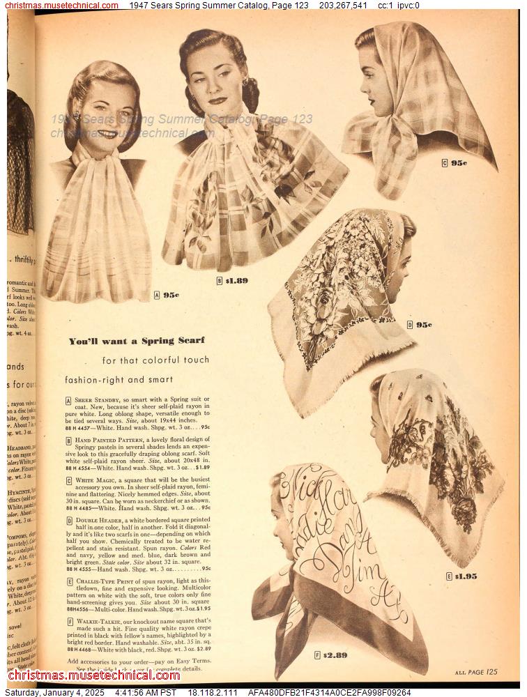 1947 Sears Spring Summer Catalog, Page 123