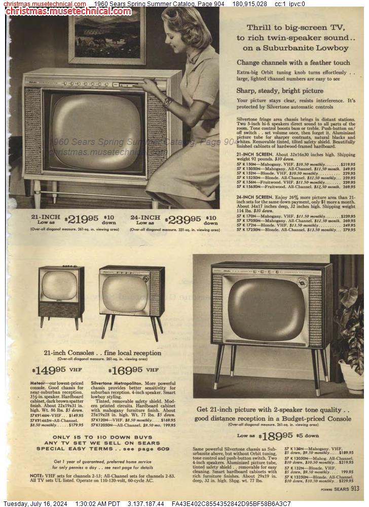 1960 Sears Spring Summer Catalog, Page 904