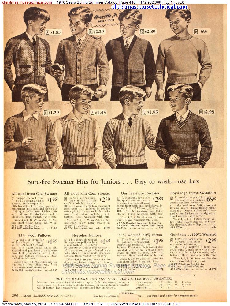 1946 Sears Spring Summer Catalog, Page 416