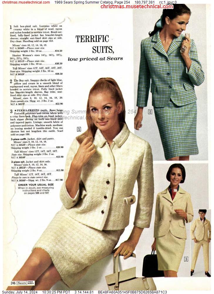1969 Sears Spring Summer Catalog, Page 254