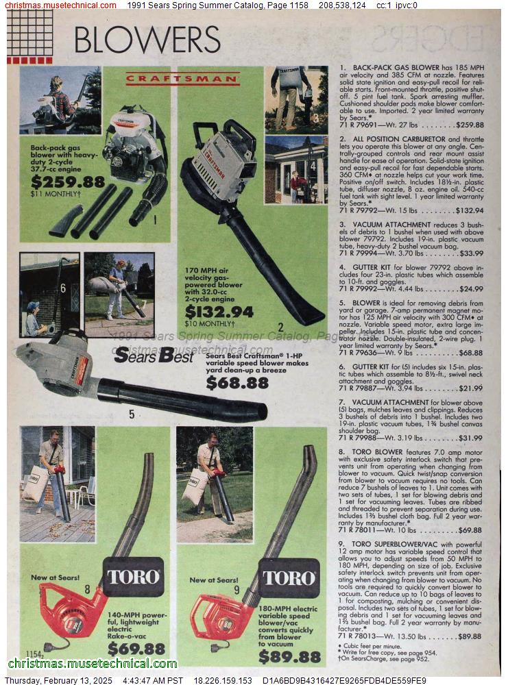 1991 Sears Spring Summer Catalog, Page 1158