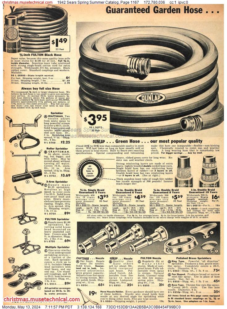 1942 Sears Spring Summer Catalog, Page 1167