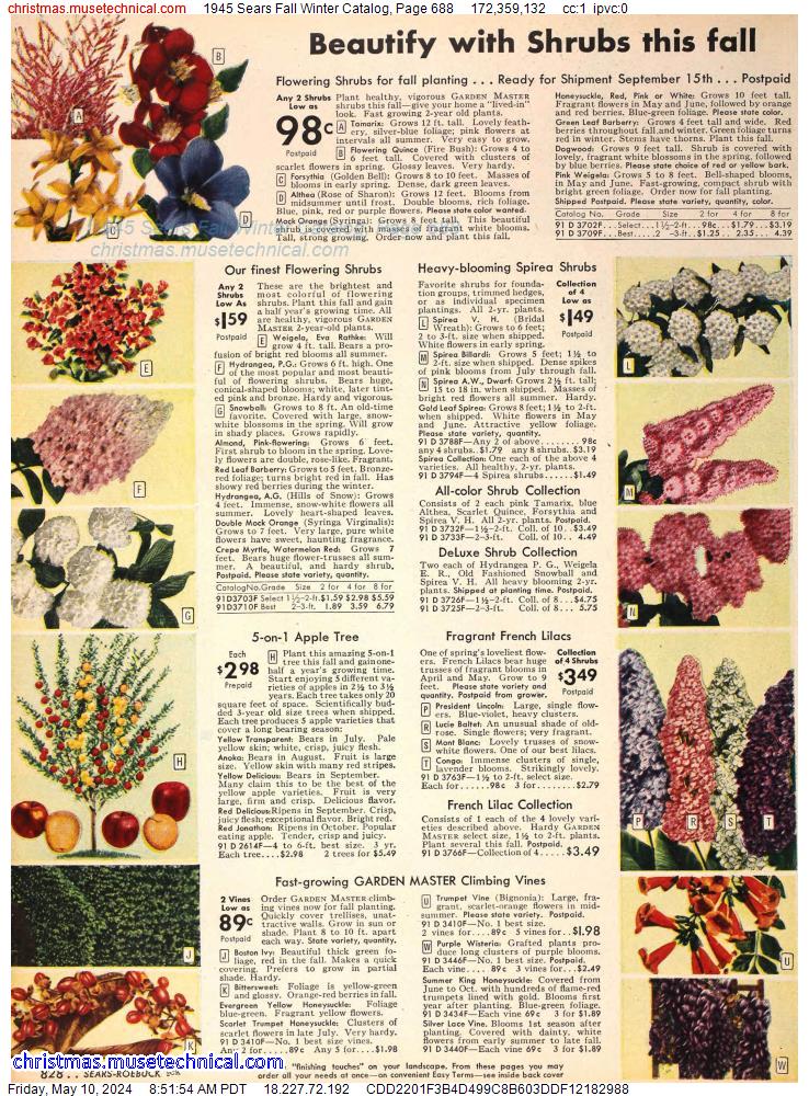 1945 Sears Fall Winter Catalog, Page 688