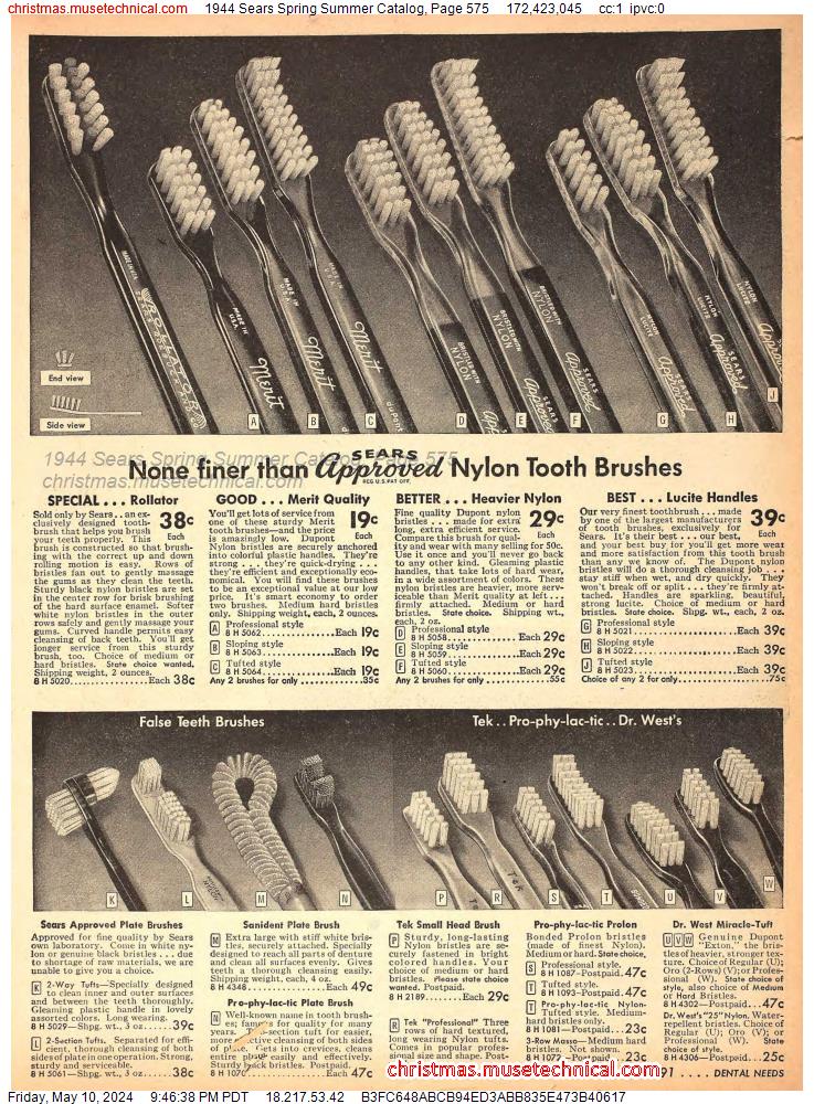 1944 Sears Spring Summer Catalog, Page 575