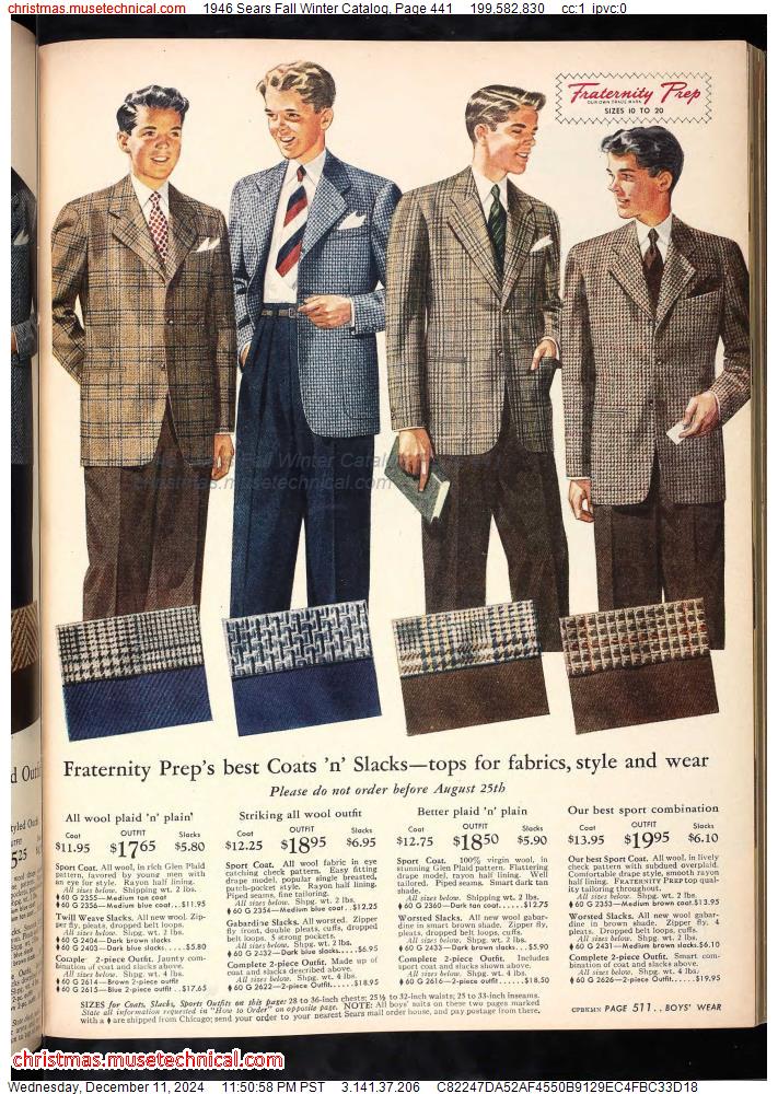 1946 Sears Fall Winter Catalog, Page 441