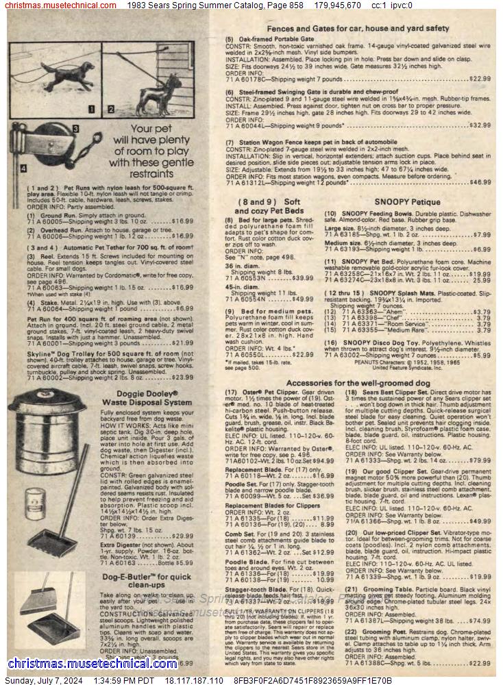 1983 Sears Spring Summer Catalog, Page 858