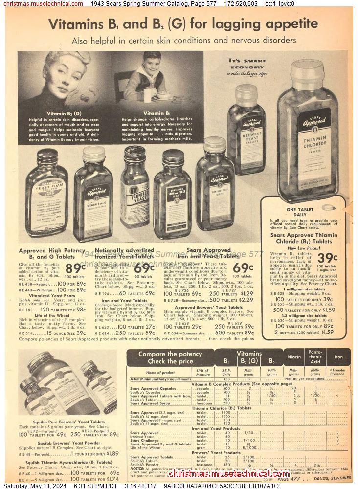 1943 Sears Spring Summer Catalog, Page 577