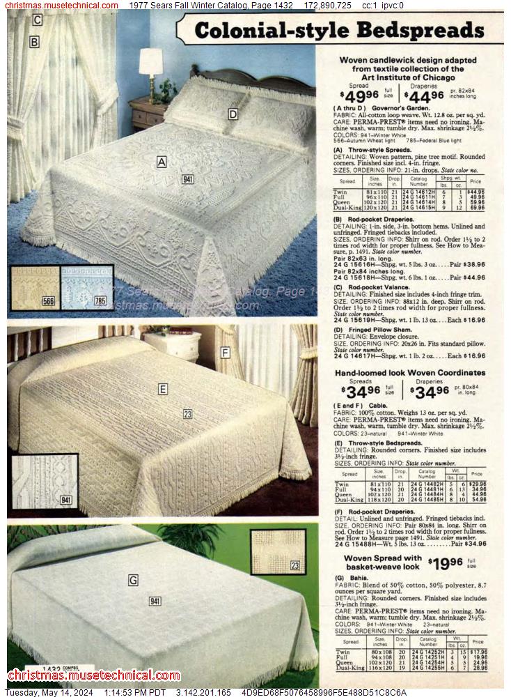 1977 Sears Fall Winter Catalog, Page 1432