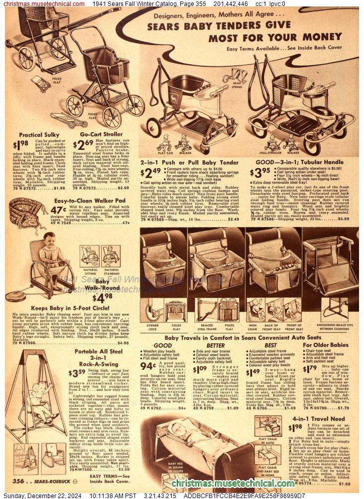 1941 Sears Fall Winter Catalog, Page 355